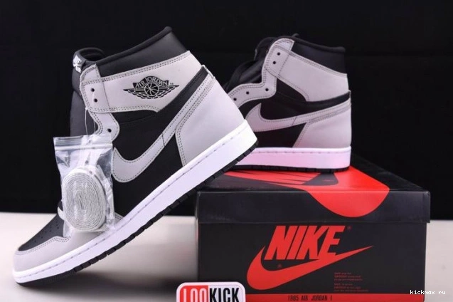 Rep MAX High 1 Retro White 555088-035 Black Jordan Light Grey Smoke Air 0704